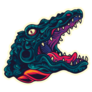 Alligator Head Old School Tattoo Sticker