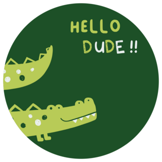 Alligator Hello Dude Sticker