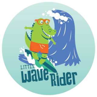 Alligator Little Wave Rider Sticker