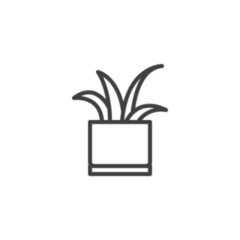 Aloe Vera Potted Plant Transfer Sticker