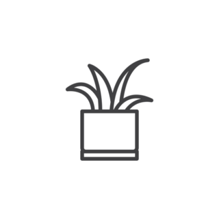 Aloe Vera Potted Plant Transfer Sticker