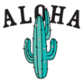 Aloha Cactus Drawing Sticker