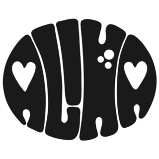 Aloha – Hand Drawn Heart Lettering Sticker