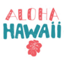 Aloha Hawaii Cute Lettering Sticker