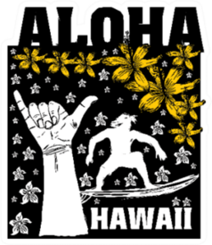 Aloha Hawaii Illustration Sticker