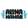 Aloha Hawaii -  Lettering Heart Lettering Sticker