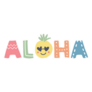 Aloha, In Cute Scandinavian Illustration Sticker