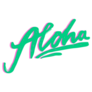 Aloha Lettering Sticker