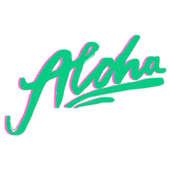 Aloha Lettering Sticker