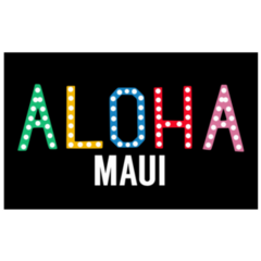 Aloha Maui Hawaii Colorful Lettering Sticker
