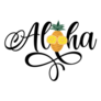 Aloha - Pineapple Typography Sticker