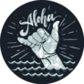 Aloha Shaka Ocean Illustration Sticker