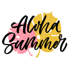 Aloha Summer Hawaiian Poster Sticker