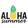 Aloha Summer Pineapple Hawaiian Saying Sticker