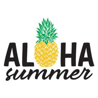 Aloha Summer Pineapple Hawaiian Saying Sticker