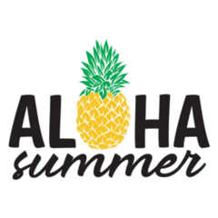 Aloha Summer Pineapple Hawaiian Saying Sticker
