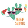 Aloha Summer! Two Hawaiian Cacti Sticker