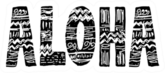 Aloha Surfing Lettering Sticker