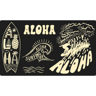 Aloha Surfing Sticker Sheet