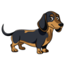Alpine Dachshund Long Sticker