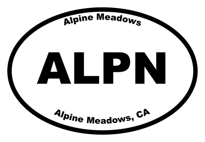 Alpine Meadows Oval Sticker