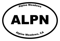 Alpine Meadows Oval Sticker