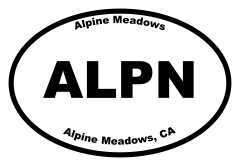 Alpine Meadows Oval Sticker