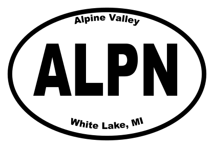 Alpine Valley Oval Sticker