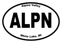Alpine Valley Oval Sticker