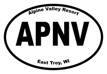 Alpine Valley Resort Oval Sticker