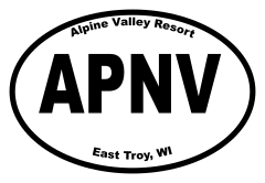 Alpine Valley Resort Oval Sticker