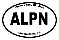Alpine Valley Ski Area Oval Sticker