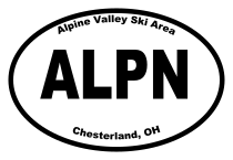 Alpine Valley Ski Area Oval Sticker