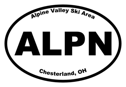 Ski Resort Oval Car Stickers and Decals