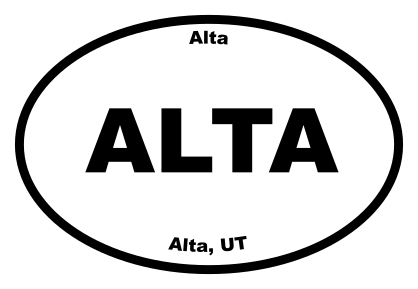Alta Oval Sticker