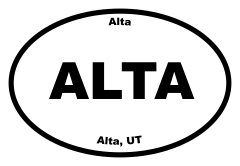 Alta Oval Sticker