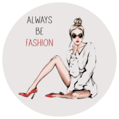 Always Be Fashion Illustration Sticker
