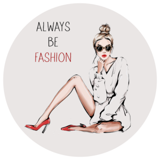 Always Be Fashion Illustration Sticker