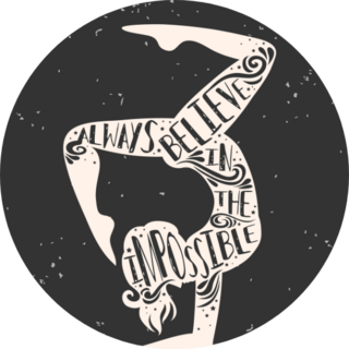 Always Believe In The Impossible, Yoga Pose Sticker