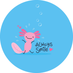 Always Smile Axolotl Sticker