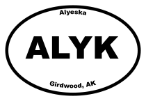Alyeska Oval Sticker