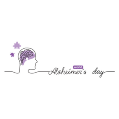 Alzheimer Day Purple Puzzle Pieces Sticker 