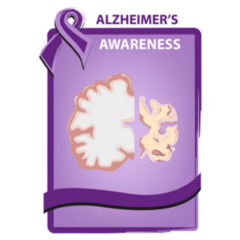 Alzheimers Disease Awareness Brain Sticker