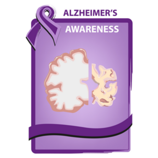 Alzheimers Disease Awareness Brain Sticker