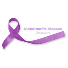 Alzheimers Disease Awareness Purple Ribbon Sticker