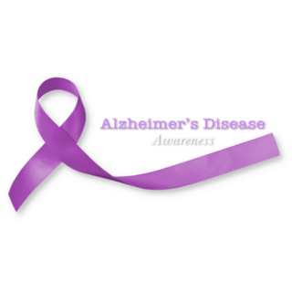 Alzheimers Disease Awareness Purple Ribbon Sticker