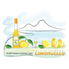 Amalfi Coast Lemon Of Sorrento Limoncello Liquor Sticker