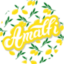 Amalfi Italy Lemon Lettering Sticker