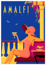 Amalfi, Italy Stamp Sticker