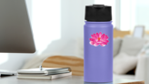 Amazing Pink Lotus Flower Sticker on a Water Bottle (New) example